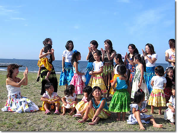 フラサークル プルメリア ハマフラ リポート2009 in Makuhari Beach