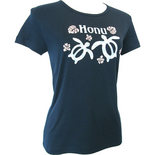 フラモアナ（Hula Moana）ハワイアンＴシャツ ホヌモンステラ ネイビー