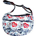 フララニショルダーバッグ ハワイアンハート ネイビーレッド