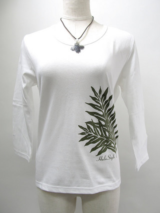 フラスタイル 七分袖 ストレッチTシャツ ラウアエ ホワイト