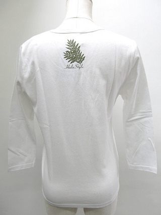 フラスタイル 七分袖 ストレッチTシャツ ラウアエ ホワイト