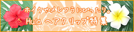 ホイケやメレフラにぴったり。Hula ヘアクリップ特集