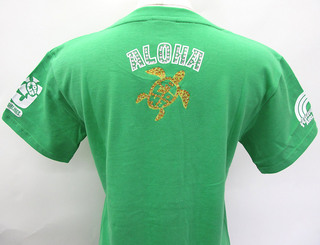 ハワイアンエアライン 新ラインストーン Tシャツ ハートホヌ