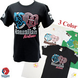 ハワイアンエアライン 新ラインストーン Tシャツ ハートホヌ