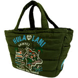 フララニ（Hula Lani）トートバッグ（Lサイズ） オール刺繍アイランド カーキ