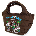 フララニ（Hula Lani）トートバッグ（Mサイズ） オール刺繍アイランド ブラウン