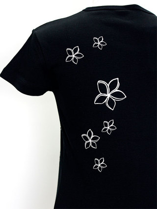 フラスタイル（Hula Style）Tシャツ モンステラ＆プルメリア ブラック