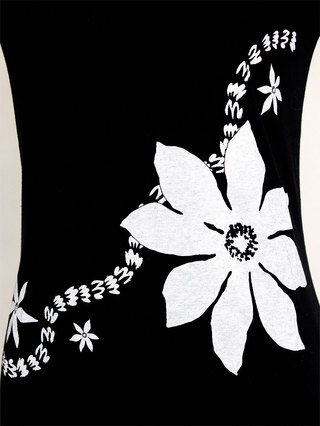フラスタイル（Hula Style）Tシャツ ティアレ＆ピカケレイ ブラック