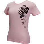 フラスタイル（Hula Style）Tシャツ モンステラ＆プルメリア ピンク