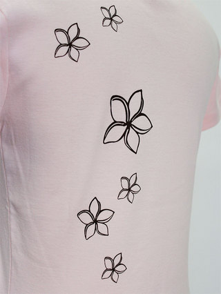 フラスタイル（Hula Style）Tシャツ モンステラ＆プルメリア ピンク