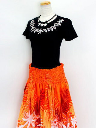 フラスタイル（Hula Style）Tシャツ ティアレレイ ブラック