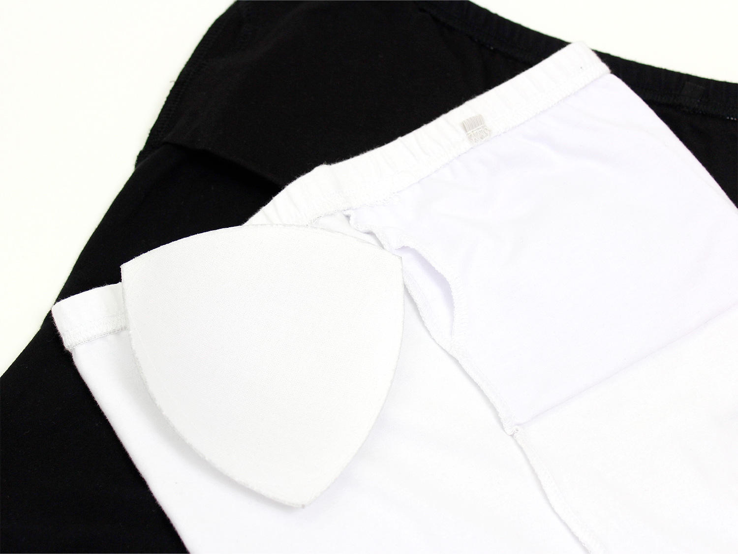 フラタヒチアン ブラカップ付きチューブトップ 白/黒 大きめL＆XLサイズ
