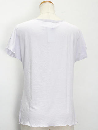 Lahaina ノースリーブストレッチTシャツ シェードライン ホワイト