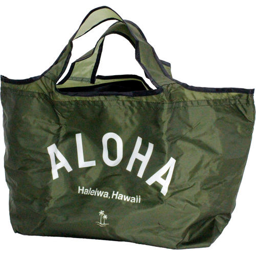 ハレイワ公式（HALEIWA）レジ買い物用カゴバッグ カーキ