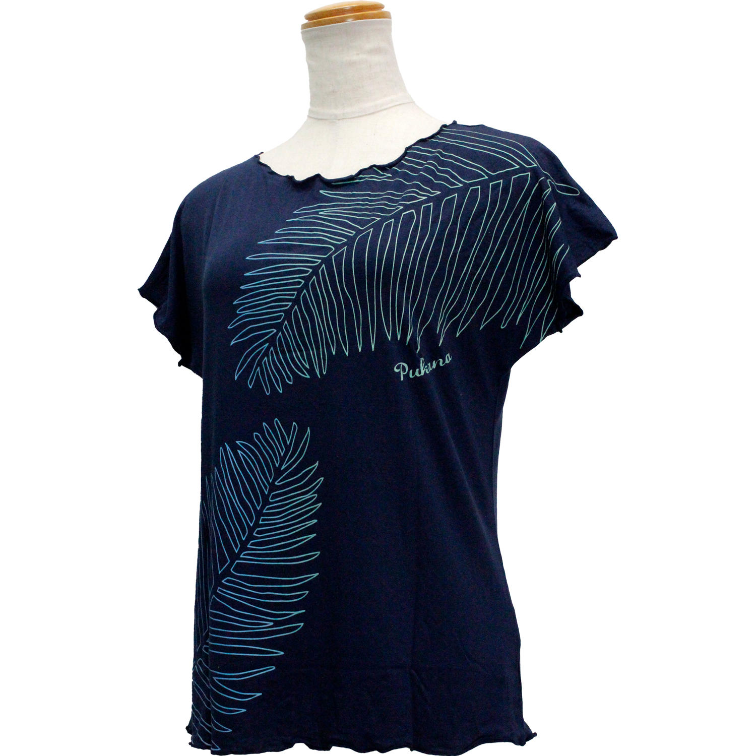 PUKANA ノースリーブストレッチTシャツ ラウアエシェードネイビー