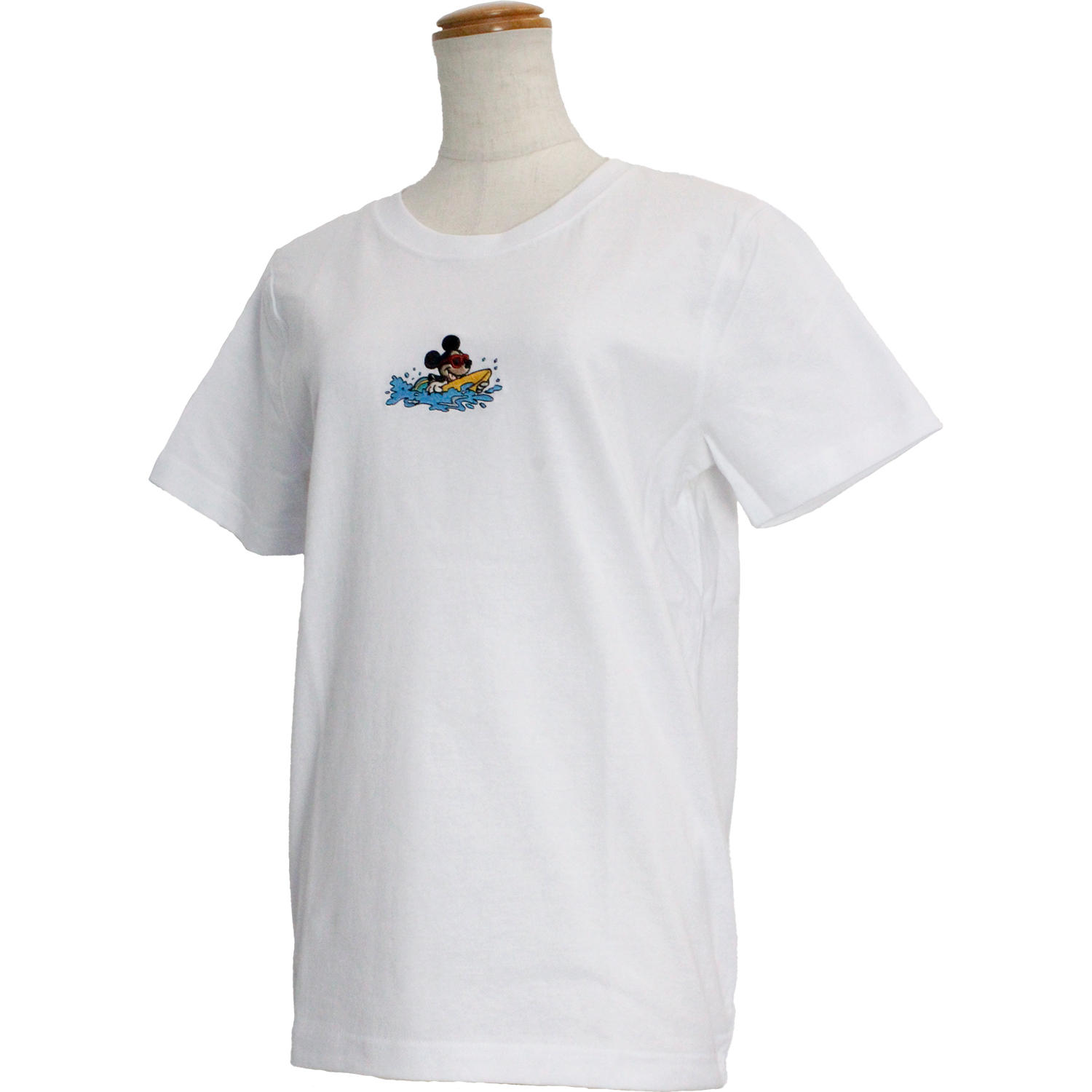 フララニ ミッキー刺繍Tシャツ ボーディングミッキー ホワイト｜フラとハワイアンスタイル専門店 ララフラ
