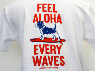 ハレイワ公式Tシャツ ALOHAドッグ ホワイト