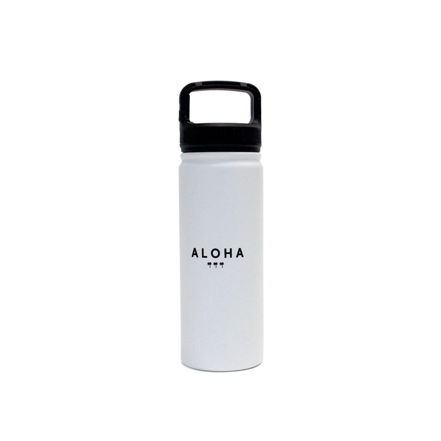 ステンレス耐熱ボトル ALOHAシンプルデザイン ホワイト