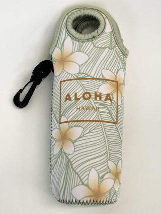 ネオプレン素材ボトルカバー ALOHAプルメリア