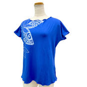 PUKANA ノースリーブストレッチTシャツ ティアレタパ ブルー ML&XL
