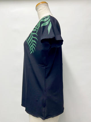 PUKANA ノースリーブストレッチTシャツ ラウアエ ブラック ML&XL