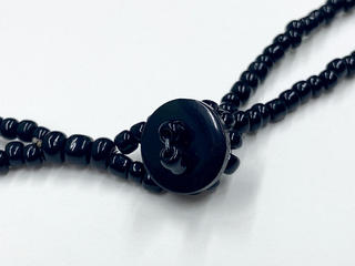 ピュアビーズネックレス ダブルシェル ブラック