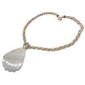 ピュアビーズネックレス パールシェル ナチュラル