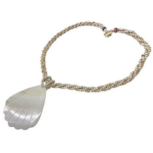 ピュアビーズネックレス パールシェル ナチュラル