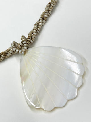 ピュアビーズネックレス パールシェル ナチュラル