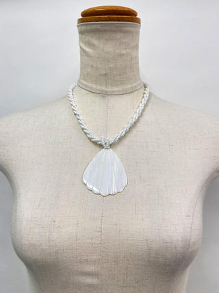 ピュアビーズネックレス パールシェル ホワイト