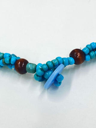 ピュアビーズネックレス オープンハートティアレ ターコイズ