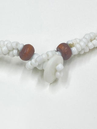 ピュアビーズネックレス オープンハートティアレ ホワイト