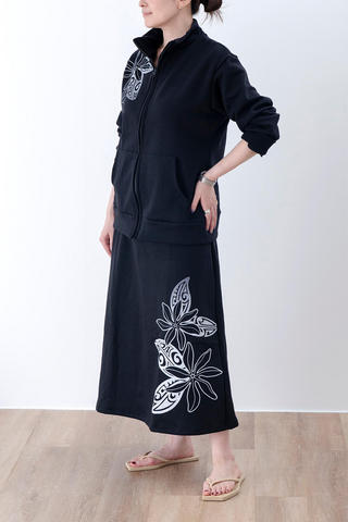 裏起毛スウェットスカート ティアレ ブラック