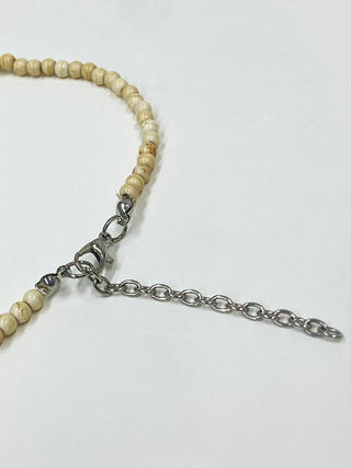 ウッドビーズネックレス ティアレ ナチュラルホワイト