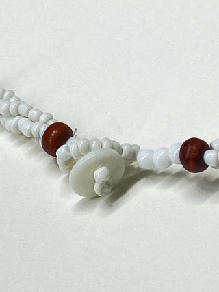 ３連ハワイアンシェルネックレス トリプルティアレフラワー ホワイト