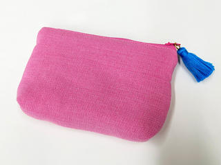 alohaイカット生地ポーチ ピンク