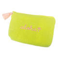 alohaイカット生地ポーチ ライムイエロー