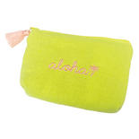 alohaイカット生地ポーチ ライムイエロー
