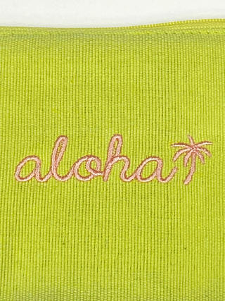 alohaイカット生地ポーチ ライムイエロー