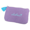 alohaイカット生地ポーチ パープル