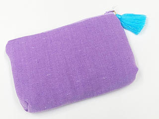 alohaイカット生地ポーチ パープル