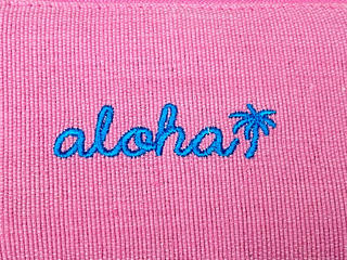 alohaイカット生地ミニポーチ ピンク