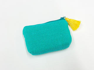 alohaイカット生地ミニポーチ ターコイズ