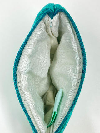 alohaイカット生地ミニポーチ ターコイズ