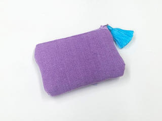 alohaイカット生地ミニポーチ パープル