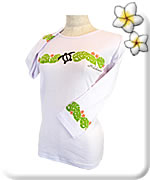 フラハワイ HOAHELE ７分袖Ｔシャツ ホワイト