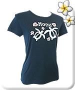 フラモアナ（Hula Moana）ハワイアンＴシャツ ホヌモンステラ ネイビー