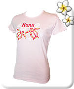フラモアナ（Hula Moana）ハワイアンＴシャツ ホヌモンステラ ピンク