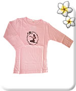 ７分袖ストレッチTシャツ フラガール ピンク