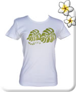 フラスタイル モンステラＴシャツ ホワイト